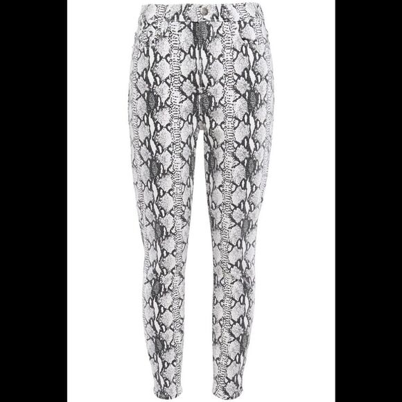 FRAME Ali cropped snake-print high-rise skinny jeans - Picture 2 of 8
